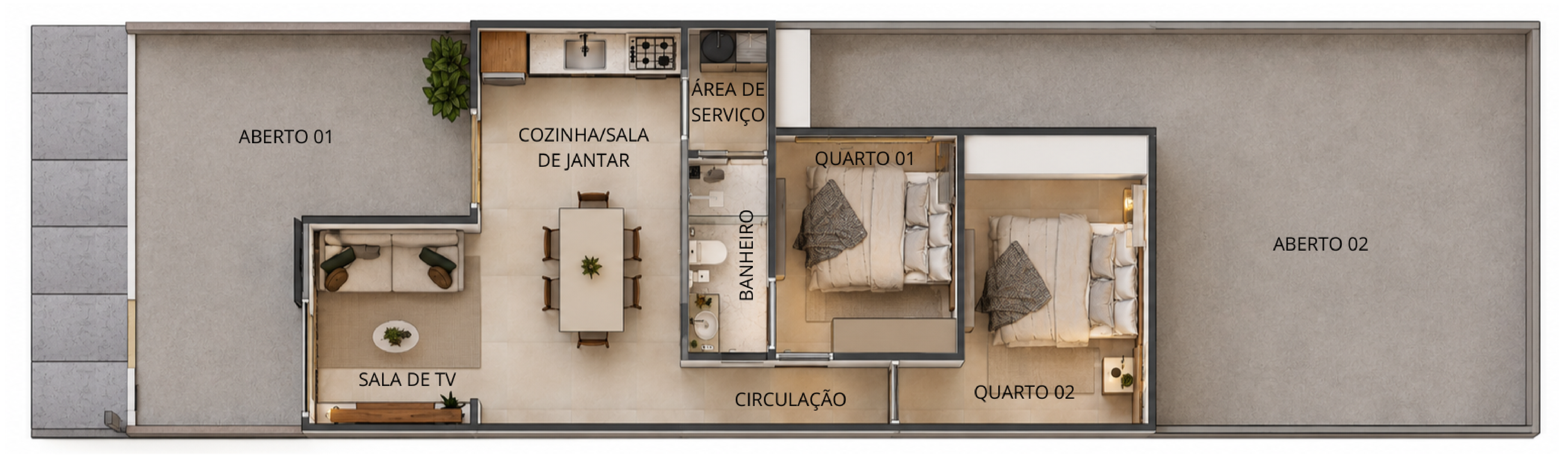 Planta baixa da casa - Moradas da Bela Vista
